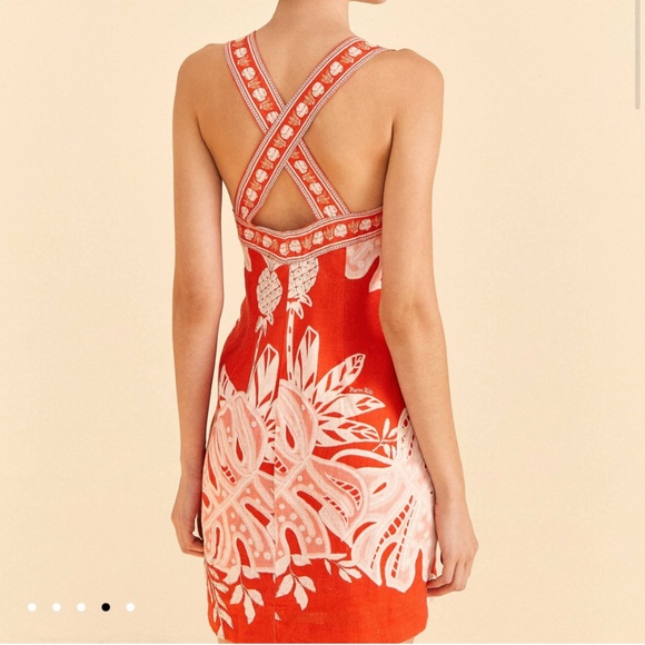 Farm Rio Red Lace Monstera Mini Dress - Picture 5 of 5